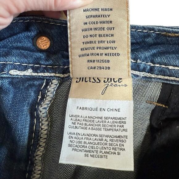Vtg Y2K 90s Miss Me Jeans Women's Embellished Signature Rise Bootcut Whiskers 31 - Picture 9 of 13